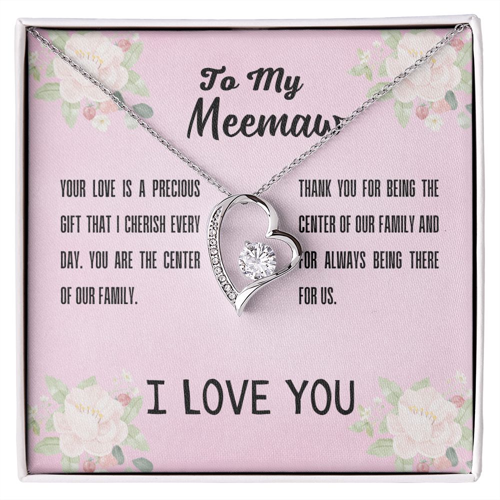 Meemaw  Heart Necklace