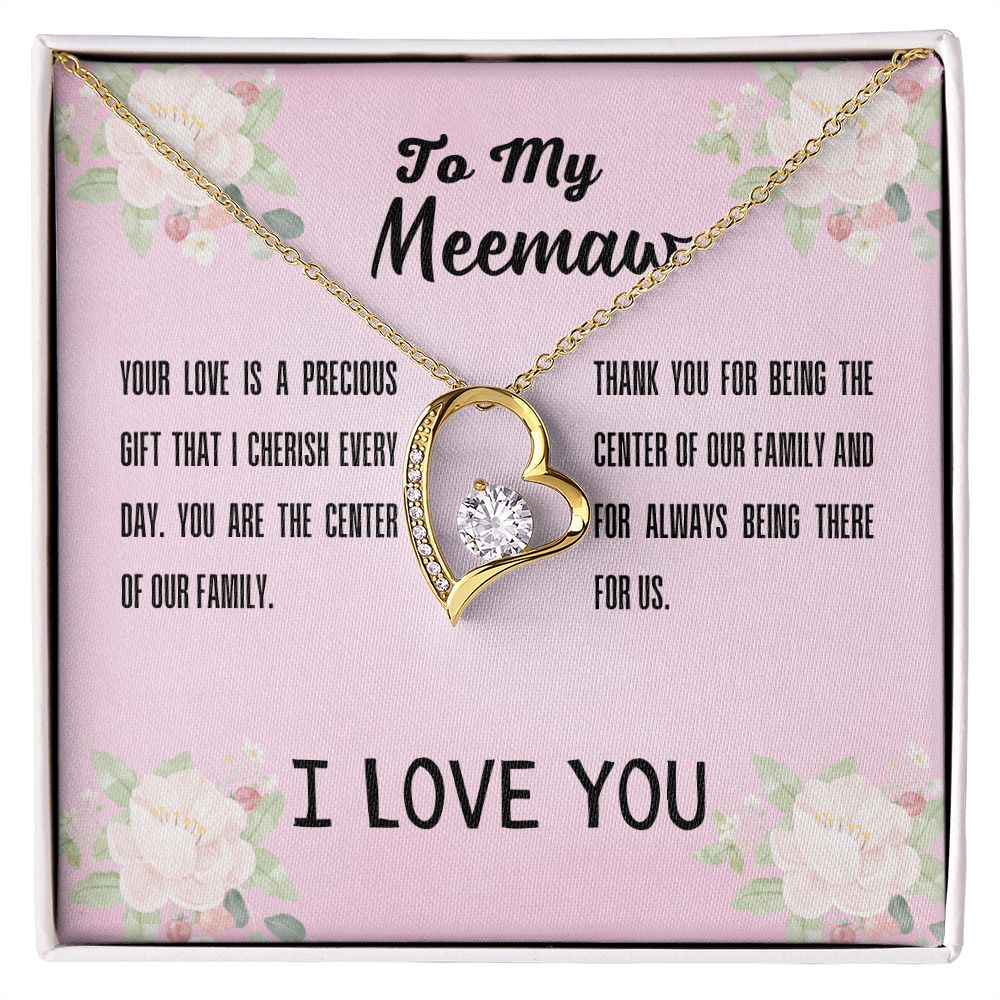 Meemaw  Heart Necklace